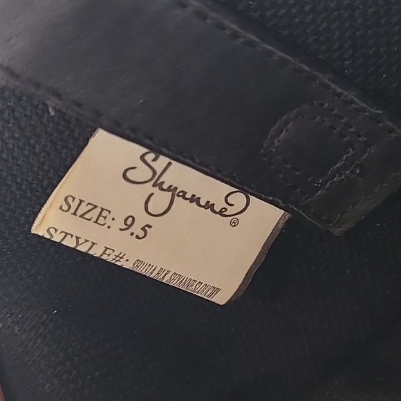 Shyanne black leather slouch cowboy boots size 9.5 - Picture 5 of 12